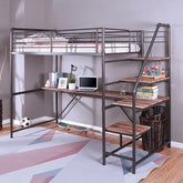 Rowley Twin Bed/Workstation Model Cm-Bk657-Bed By Furniture Of America